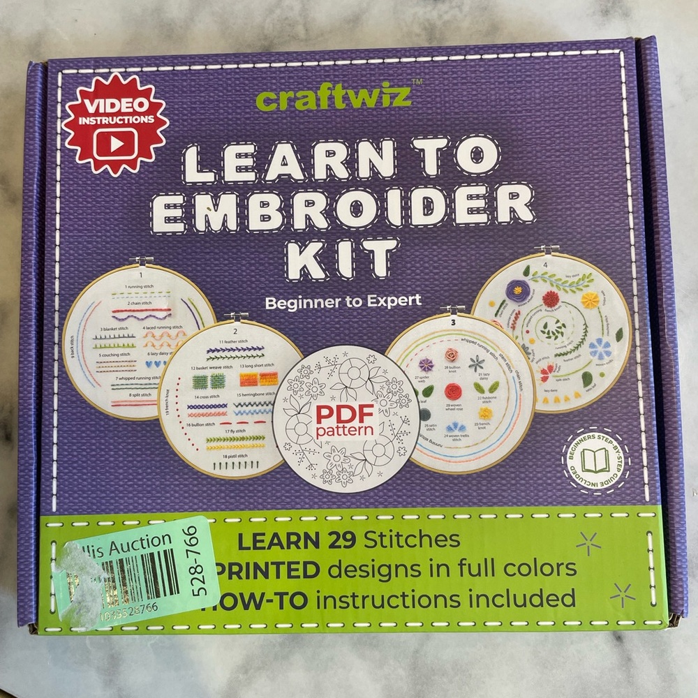 Craftwiz Embroidery Kit with Colorful Designs